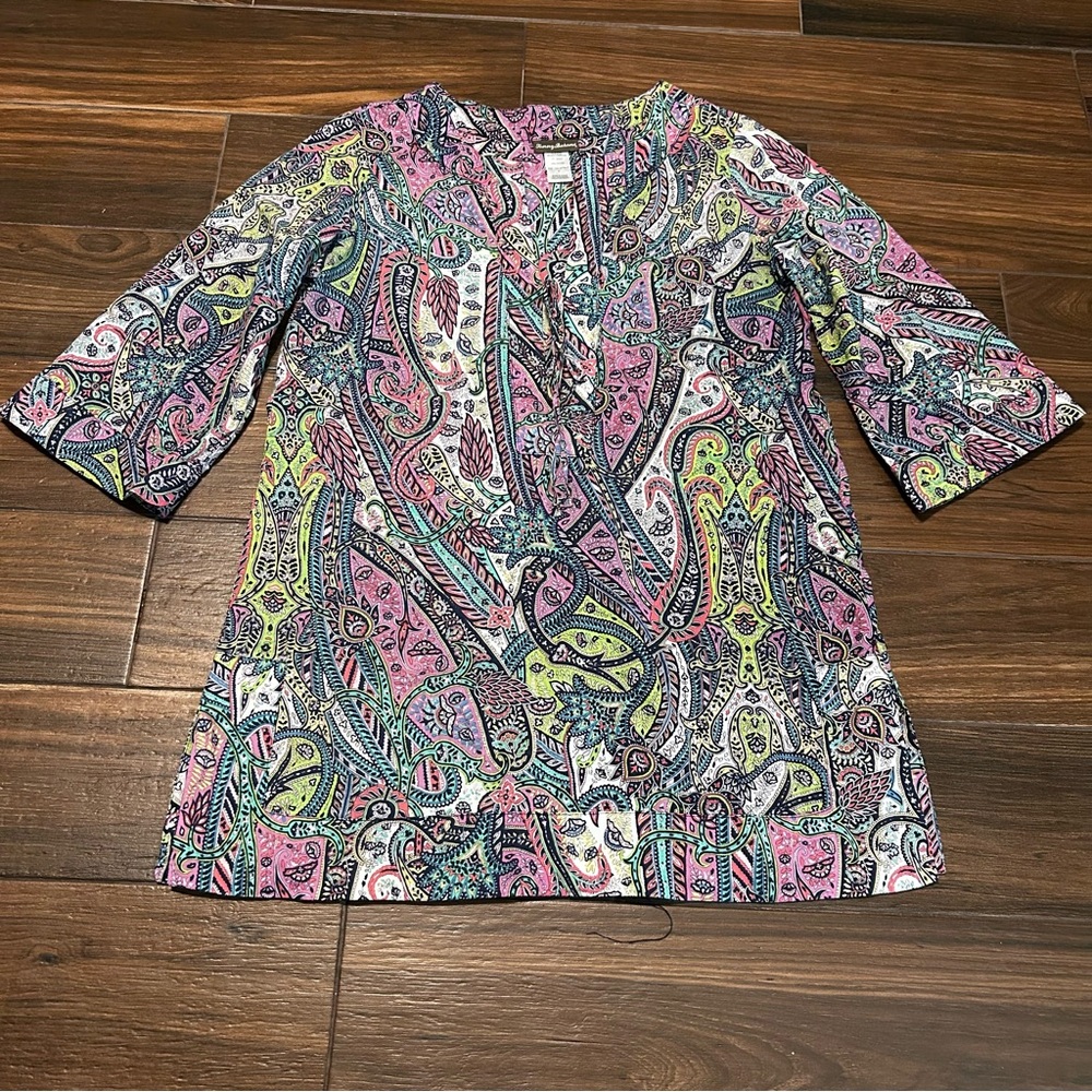 Tommy Bahama Swimsuit Cover Up Paisley‎ Medium Purple Green